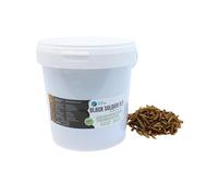Larva Black Soldier Fly Piante Acquario 1000 ml Cibo a base di insetti 100% naturale per pesci, pollame e rettili Ricco di proteine e vitamine
