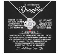 Larvincy Collana madre figlia, placcata in oro 14 carati, catena in argento Sterling, ciondolo a forma di nodo d'amore, regalo per figlia, mamma, adulto, donna, collana, gioielli, madri e figlie