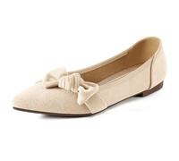 Larwen Comode scarpe basse da lavoro da donna: memory foam e antiscivolo, per l'ufficio tutto il giorno, punta a punta e fiocco in pelle scamosciata per la fiducia nelle riunioni di lavoro, donne