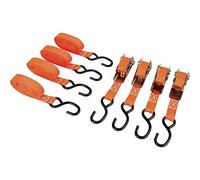 LAS 10342 - Set di Cinghie Elastiche con cricchetto e Ganci a S, 4 Pezzi