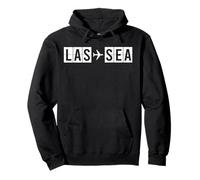Las a Sea Codice Aeroporto Las Vegas Seattle Felpa con Cappuccio