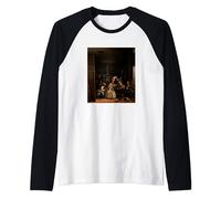 Las Meninas Belle Arti Pittura Capolavoro Principessa Royalty Maglia con Maniche Raglan