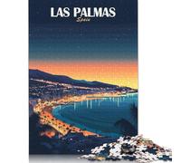 Las Palmas, Spagna Poster di viaggio Puzzle 500 pezzi Puzzle per adulti Puzzle creativo in legno Giochi giocattoli educativi Decorazione per la casa 500 pezzi (52x38 cm)