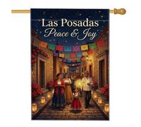 Las Posadas - Bandiera natalizia per la processione natalizia, 71 x 101 cm
