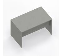 LAS - Scrivania Oxi con piano e gambe in legno profondità 70 cm - Colore Grigio - Lunghezza scrivania: 120 cm, Allungo scrivania: No allungo
