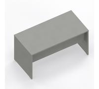 LAS - Scrivania Oxi con piano e gambe in legno profondità 70 cm - Colore Grigio - Lunghezza scrivania: 140 cm, Allungo scrivania: No allungo