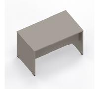LAS - Scrivania Oxi con piano e gambe in legno profondità 70 cm - Colore Stone Grey - Lunghezza scrivania: 120 cm, Allungo scrivania: No allungo