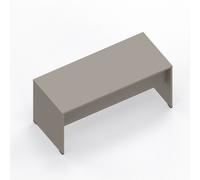 LAS - Scrivania Oxi con piano e gambe in legno profondità 70 cm - Colore Stone Grey - Lunghezza scrivania: 160 cm, Allungo scrivania: No allungo