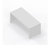 LAS - Scrivania Oxi con piano e gambe in legno profondità 80 cm - Colore Bianco - Lunghezza scrivania: 180 cm, Allungo scrivania: No allungo