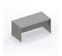 LAS - Scrivania Oxi con piano e gambe in legno profondità 80 cm - Colore Grigio - Lunghezza scrivania: 160 cm, Allungo scrivania: No allungo