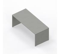 LAS - Scrivania Oxi con piano e gambe in legno profondità 80 cm - Colore Grigio - Lunghezza scrivania: 180 cm, Allungo scrivania: No allungo
