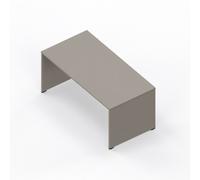 LAS - Scrivania Oxi con piano e gambe in legno profondità 80 cm - colore Stone Grey - Lunghezza scrivania: 160 cm, Allungo scrivania: No allungo