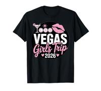 Las Vegas 2026 Girl Trip Matching Bestie Vacation Donne Rosa Maglietta