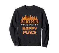 Las Vegas è Il Mio Happy Place sin City Retro Distressed Party Felpa