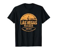 Las Vegas Nevada Grunge Cityscape Skyline Vacation Souvenir Maglietta