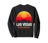 Las Vegas Nevada State USA Vintage Sunset City Skyline Felpa