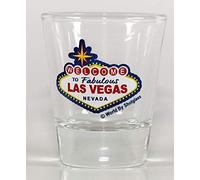 Las Vegas Nevada Welcome To Fabulous Las Vegas Clear Shot Glass by World By Shotglass