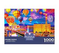 Las Vegas Night Show Design Incastro Solido Ottima Idea Regalo Per Amanti Dei Puzzle, Amici E Famiglia in Ogni Occasione 38x26cm/1000pcs