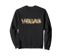 Las Vegas, Orizzonte, con, iconico, Costruzioni, in, Grassetto, Vegas, Testo Felpa