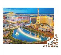 Las Vegas Panorama Puzzle per Adulti Puzzle 1000 Pezzi Night View Set Puzzle 1000 Pezzi 38x26cm/1000pcs