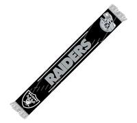 Las Vegas Raiders NFL - Sciarpa da fan Scarf ** Team HD Knitted Jaquard Scarf ** in 145 x 20 cm, multicolore, Taglia unica