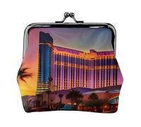 Las Vegas Sunset 1 stampa compatta portamonete squisito bacio blocco portafoglio carino mini sacchetto monete carte portafoglio