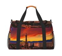 Las Vegas Sunset Travel Tote Bag - Grande borsa per la spesa riutilizzabile, borsa per le vacanze, borsone sportivo con tracolla regolabile, nero, taglia unica, Nero , Taglia unica