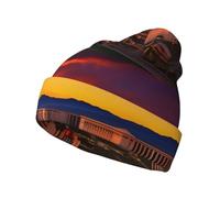 Las Vegas Tramonto Stampa Altamente Elastico Berretto Elegante Maglia Beanie Caldo Inverno Cappelli Morbido Unisex Berretti Nero