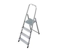 Krause Scala Pieghevole A 4 Scalini Krause 000705 Argentato Alluminio S_0301_S91