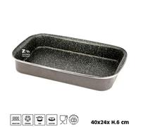 LASAGNERA TEGLIA K2 40x24xH.6 cm ACCIAIO SMALTATO PIETRA ANTIADERENTE