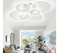 LASANYA Plafoniera LED Moderna con Telecomando, Lampada da Soffitto LED Rotonda da Incasso per Soggiorno, Camera da Letto, Illuminazione a soffitto Dimmerabile, Luminosità Regolabile-6 circle
