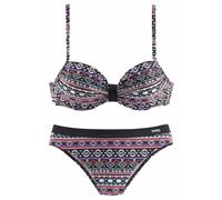 LASCANA Bikini marino / lilla / rosso pastello / bianco Donna LASCANA L-XLxG marino / lilla / rosso pastello / bianco