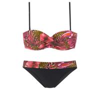 LASCANA Bikini verde / rosa / rosso fuoco / nero Donna - Abbigliamento - Moda mare - Bikini - Completi bikini - Coppe grandi LASCANA XS