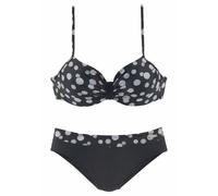 LASCANA Bikini 'Wire Glue' nero / bianco Donna LASCANA L-XLxE