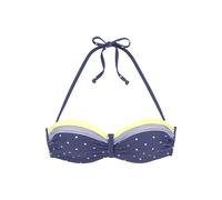 LASCANA Top per bikini blu / giallo / bianco Donna LASCANA 75xE