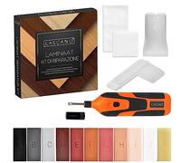 Lascano® Set di riparazione per laminati | Fusore a cera con connessione USB | Per parquet, laminati, mobili in legno e molto altro. | Stucco per legno professionale con [11] bastoncini di cera dura