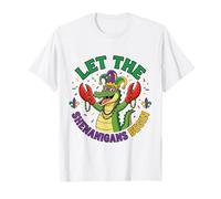 Lascia Che Gli imbrogli inizino Alligatore Mardi Gras Maglietta