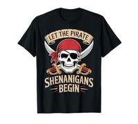Lascia Che i Pirate Shenanigans inizino Skull Swords Halloween Maglietta