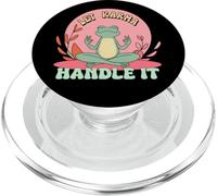 Lascia che il karma lo gestisca Zen meditando rana PopSockets PopGrip per MagSafe