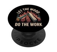 Lascia che il legno faccia fumare la carne PopSockets PopGrip Adesivo