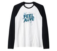 Lascia che il mondo sappia che ti senti vivo con questo fantastico costume Maglia con Maniche Raglan