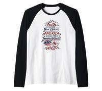 Lascia Che la Fede guidi la Tua immigrazione Visualizza WWJD Maglia con Maniche Raglan