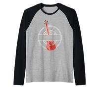 Lascia Che la Tua Anima canti i Disegni del Chitarrista retrò Presenti Maglia con Maniche Raglan