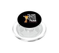 Lascia che la tua fede sia più alta della tua paura Cute Giraffe Life PopSockets PopGrip per MagSafe