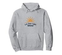 Lascia Che la Tua Luce risplenda con Il Logo del Felpa con Cappuccio, Unisex per Adulti, Grigio Melange, L