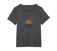 Lascia Che la Tua Luce risplenda con Il Logo del Maglietta, Donna Plus-Size, Grigio Scuro, 1X