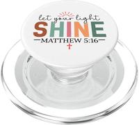 lascia che la tua luce risplenda cristiani uomini e donne cristiani PopSockets PopGrip per MagSafe