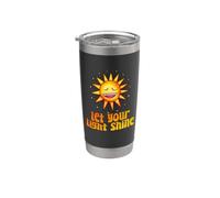 Lascia che la tua luce risplenda Inspirational Sunshine Bicchiere termico in acciaio inox doppia parete