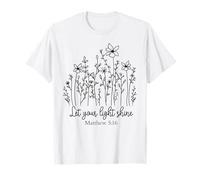 Lascia Che la Tua Luce risplenda Uomini e Donne cristiani Amano Dio e Gesù Maglietta