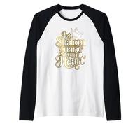 Lascia Che Shalom protegga Il Tuo Cuore Maglia con Maniche Raglan